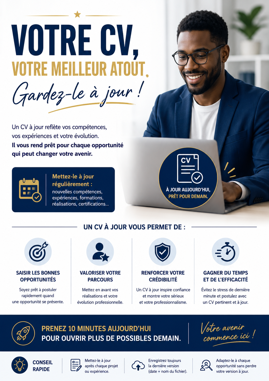 Votre CV doit toujours être à jour !